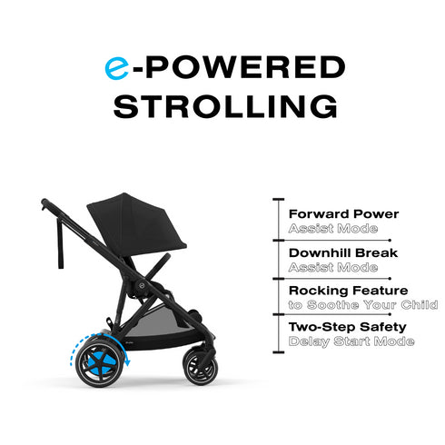 Cybex e-Gazelle S Electronic Assist Single-to-Double Stroller